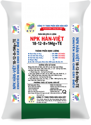 NPK HÀN-VIỆT 18-12-8+1Mg+TE