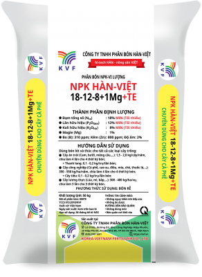 NPK HÀN-VIỆT 18-12-8+1Mg+TE