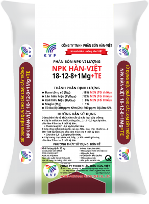 NPK HÀN-VIỆT 18-12-8+1Mg+TE