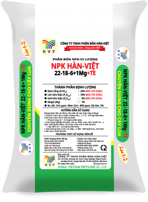 NPK HÀN-VIỆT 22-18-6+1Mg+TE