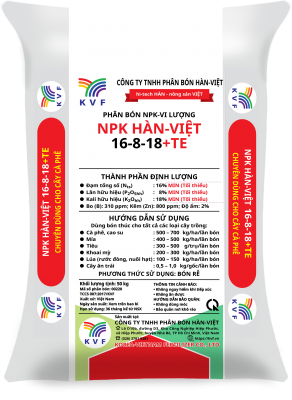 NPK HÀN-VIỆT 16-8-18+TE