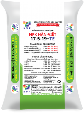 NPK HÀN-VIỆT 17-5-19+TE