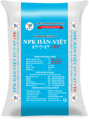 NPK HÀN-VIỆT 17-7-17+TE