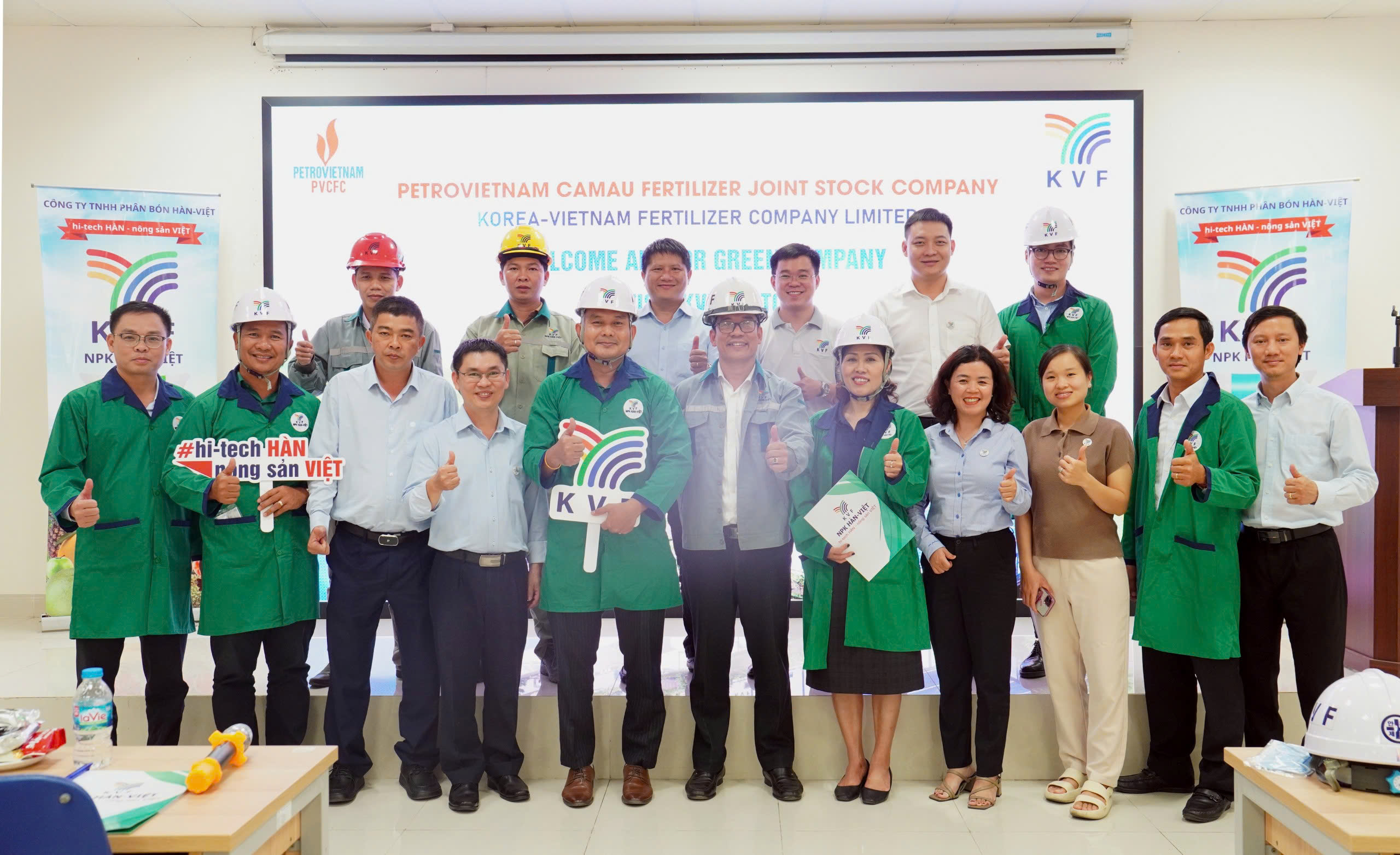 CHÀO ĐÓN CÔNG TY ANGKOR GREEN ĐẾN THAM QUAN VÀ LÀM VIỆC TẠI CÔNG TY TNHH PHÂN BÓN HÀN-VIỆT (KVF)