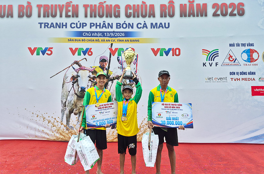 KVF đồng hành Lễ hội đua bò Chùa Rô 2026 kết nối cùng nông dân An Giang