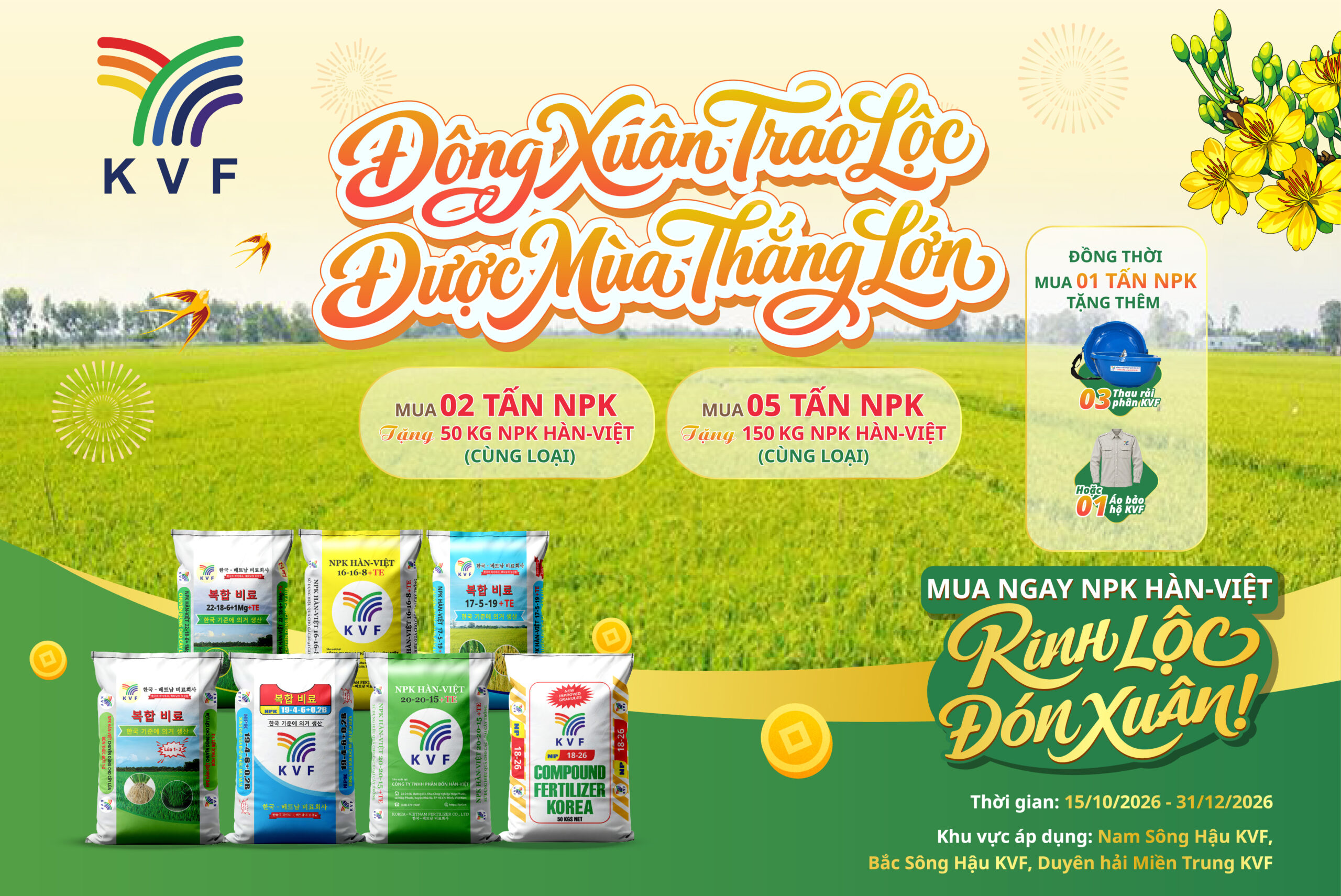 ĐÔNG XUÂN TRAO LỘC – ĐƯỢC MÙA THẮNG LỚN CÙNG PHÂN BÓN HÀN-VIỆT